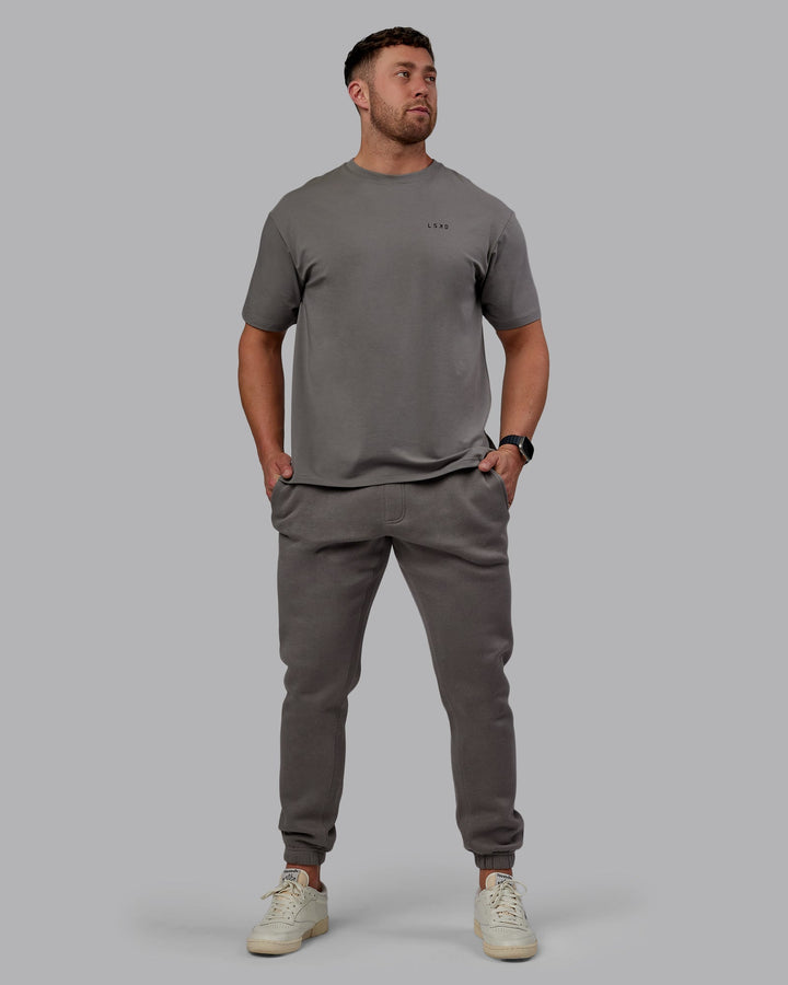 Man wearing MVP Joggers - Storm Front
