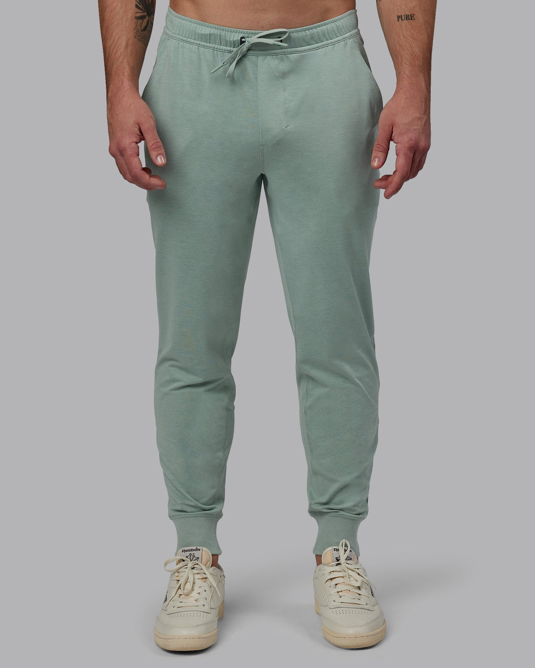 Man Wearing Restore CloudFLX Jogger - Iceberg Green Marl