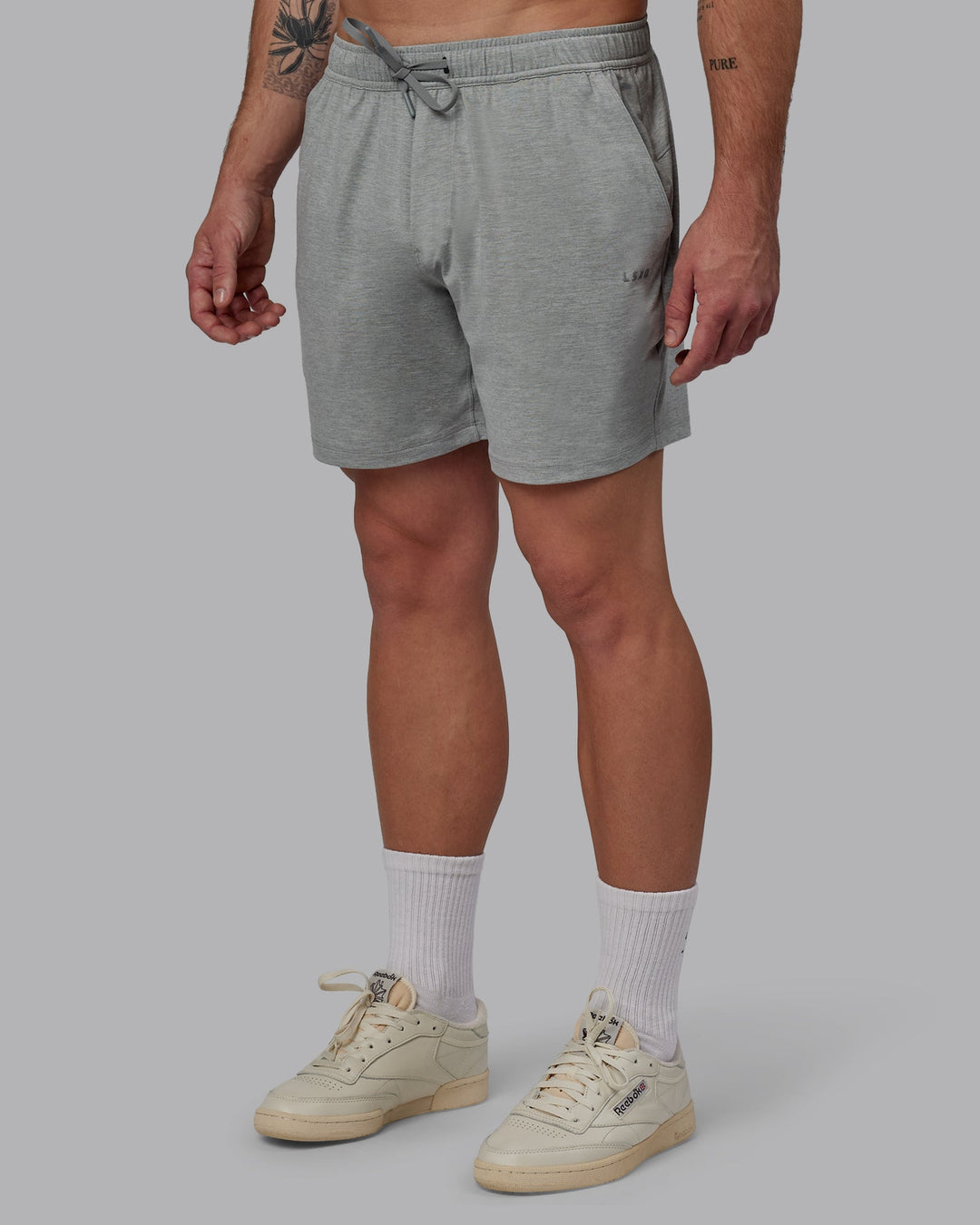 Man Wearing Restore CloudFLX Short - Light Grey Marl