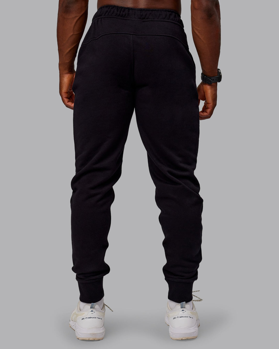 Man wearing Terry Track Pants - Black