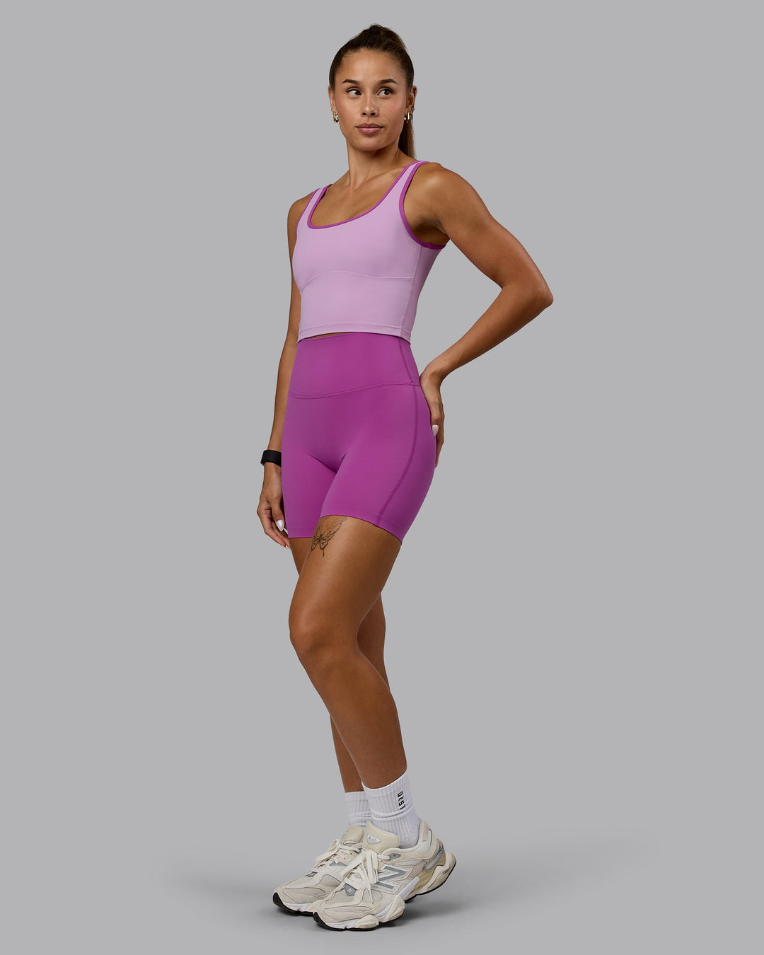 Woman wearing Nexus Active Tank - Light Violet-Orchid