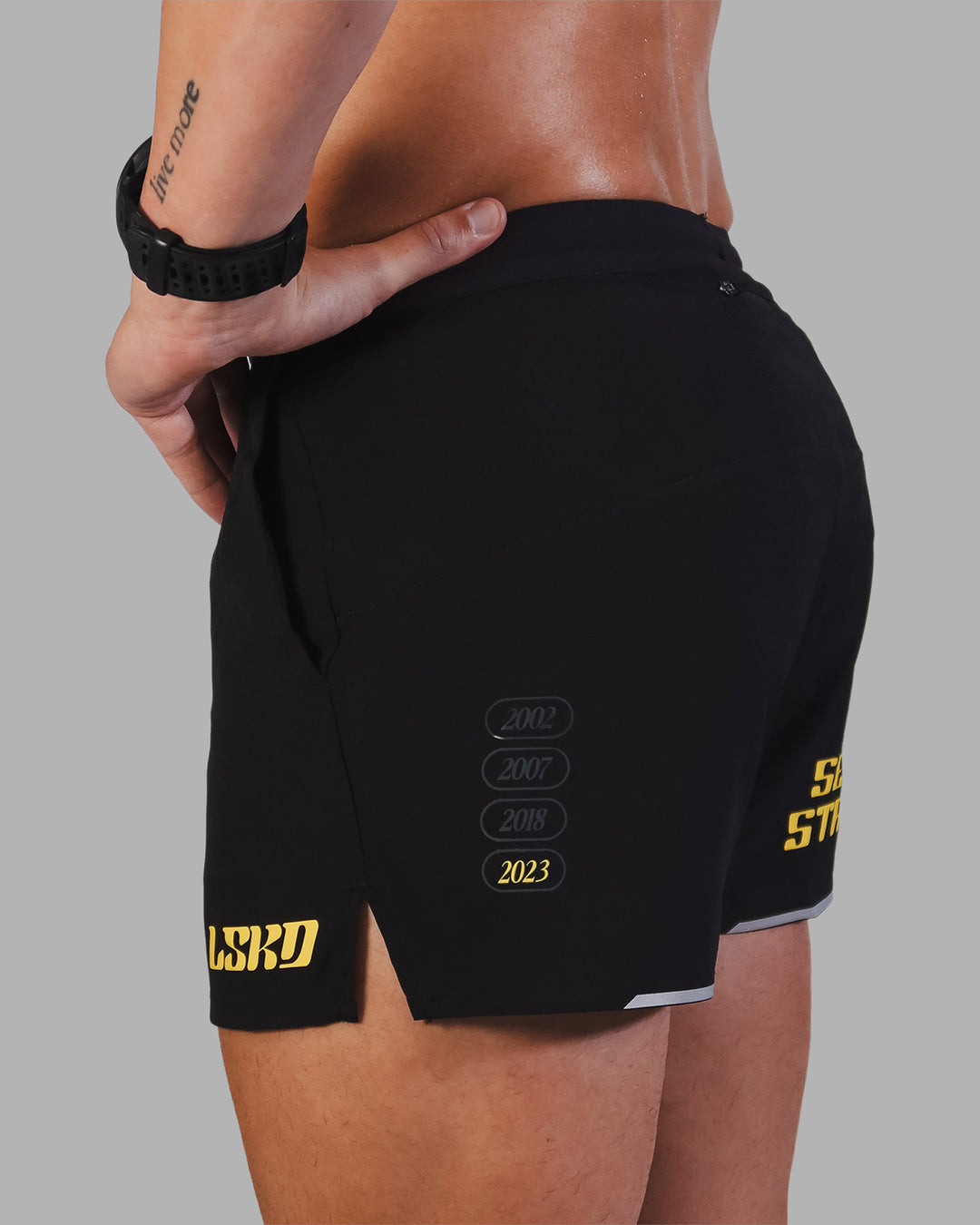 Man wearing Pace 3&quot; Logo Short - Black