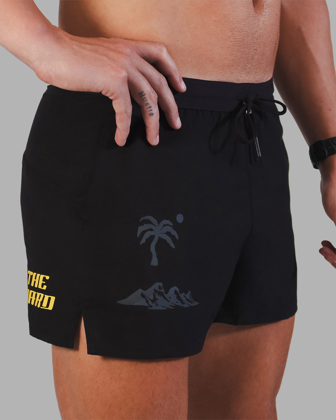 Man wearing Pace 3&quot; Logo Short - Black