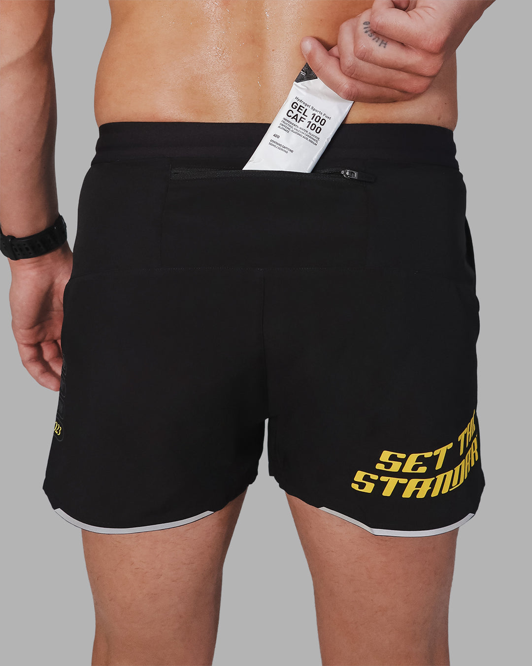 Man wearing Pace 3&quot; Logo Short - Black
