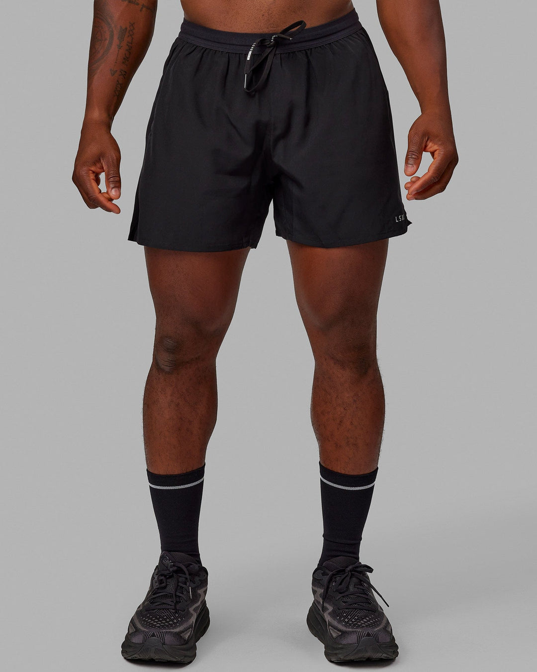 Pace 5" Lined Running Short - Black-Reflective - view 9