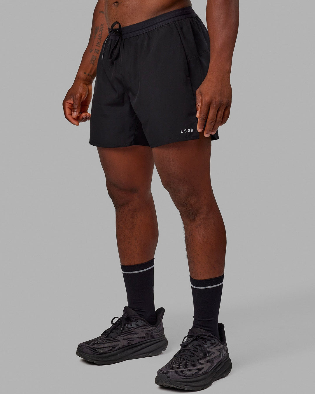Pace 5" Lined Running Short - Black-Reflective - view 2