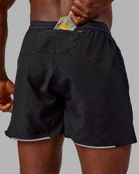 Pace 5" Lined Running Short - Black-Reflective | Thumbnail Index: 0