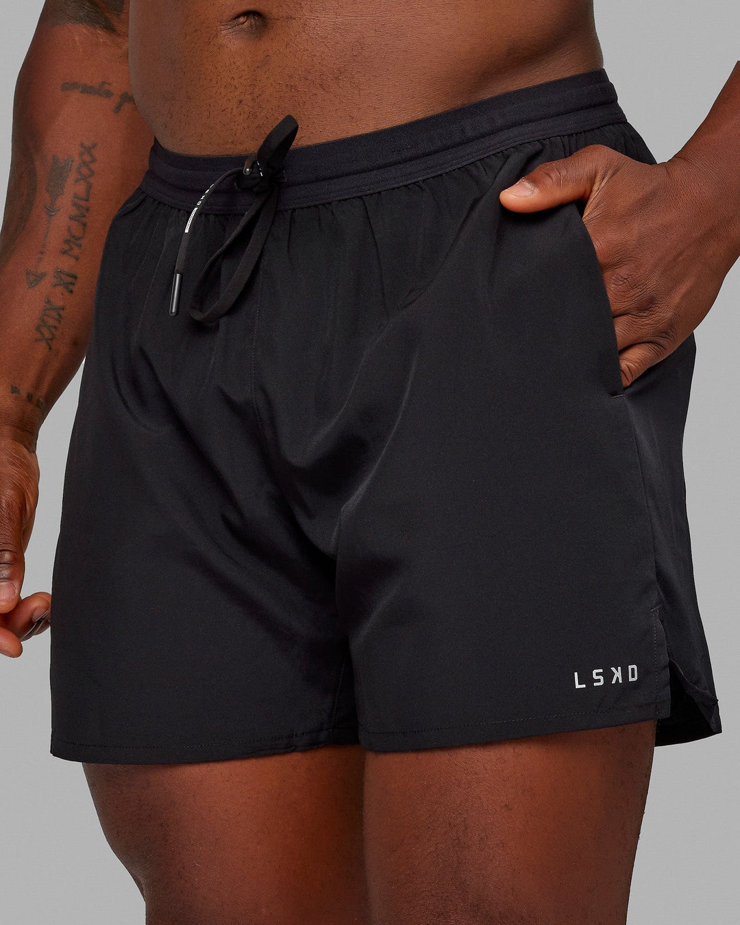 Pace 5" Lined Running Short - Black-Reflective - view 4