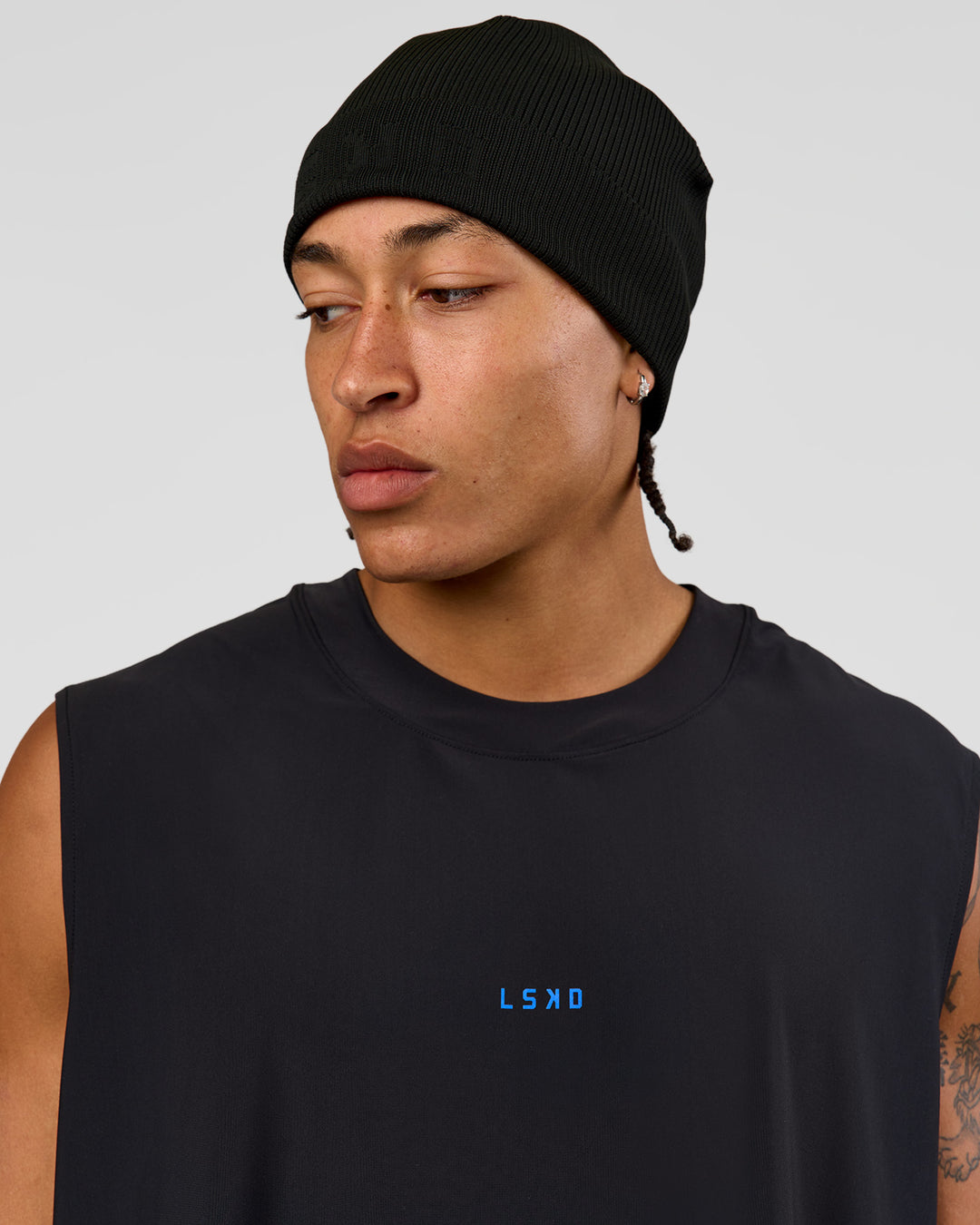 Man wearing Pace Beanie in Black  - view 5