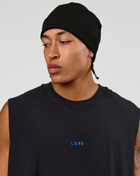 Man wearing Pace Beanie in Black  | Thumbnail Index: 4