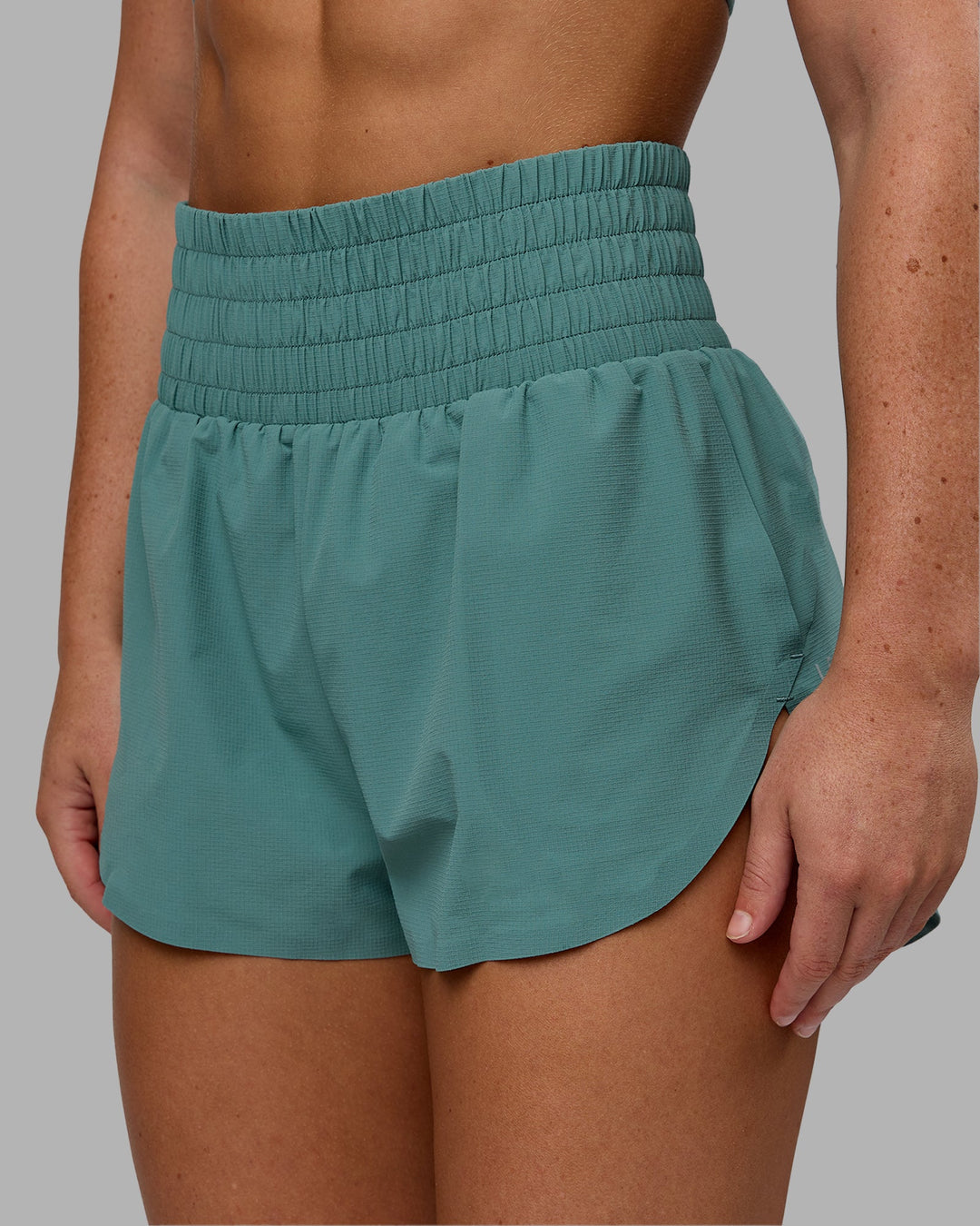 Woman wearing Power Train 2&quot; Shorts - Sagebrush