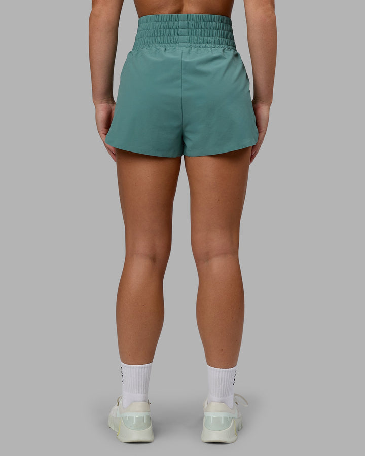 Woman wearing Power Train 2&quot; Shorts - Sagebrush
