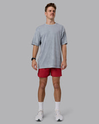 Man wearing Power Oversized Tee - Tradewinds Washed | Model:Cameron | Size:M