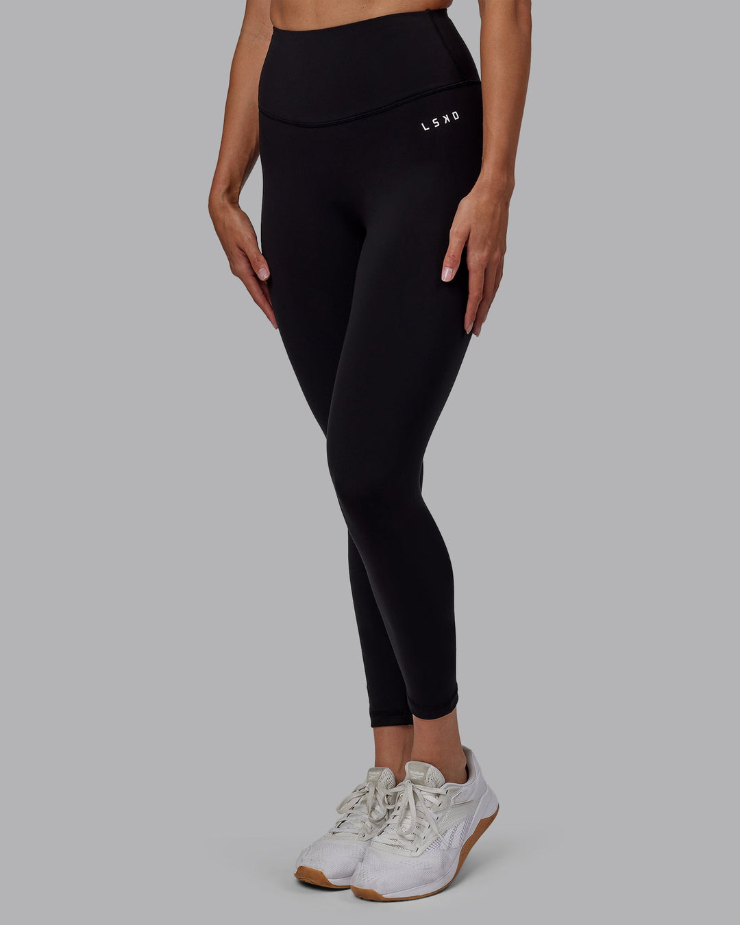 Woman wearing RXD High Waist 7/8 Length Leggings - Black