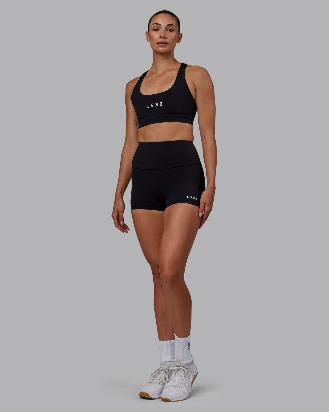 Woman wearing RXD High Waist Micro Shorts - Black