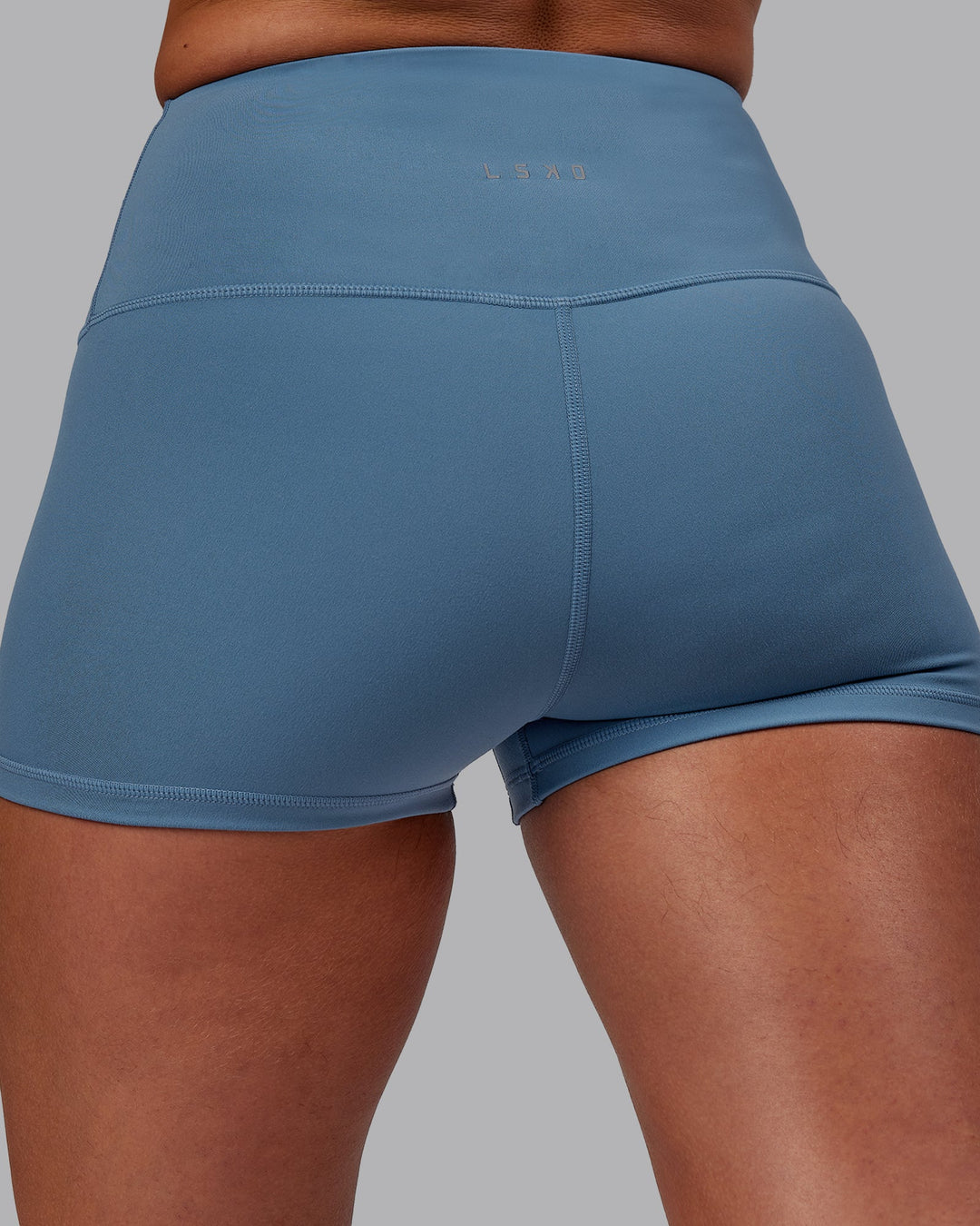 Woman wearing RXD High Waist Micro Shorts - Elemental Blue