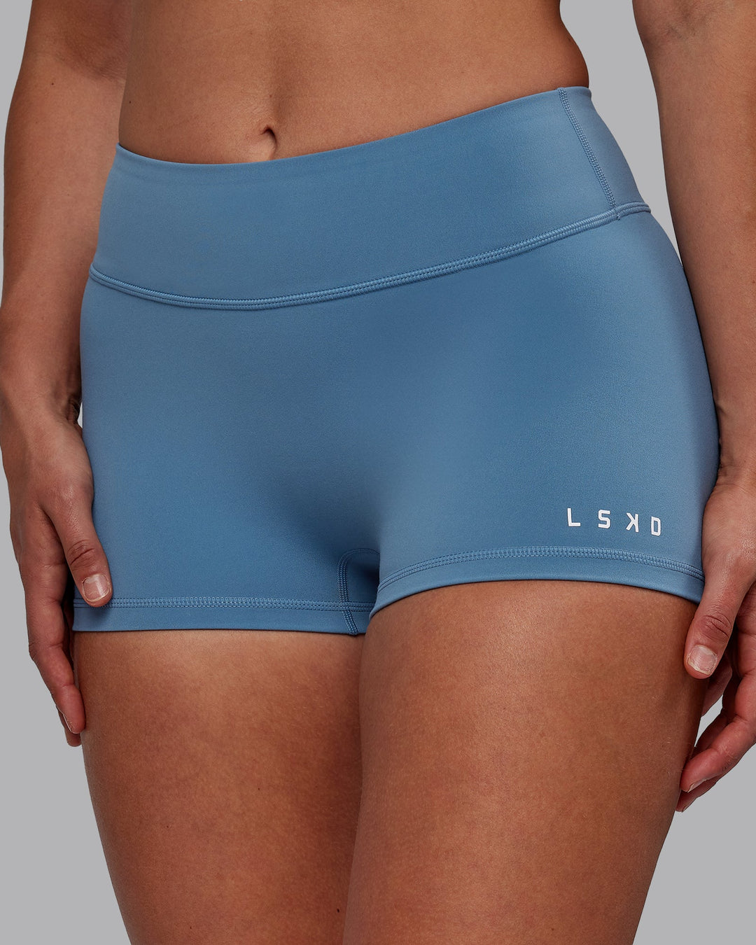 Woman wearing RXD Micro Shorts - Elemental Blue