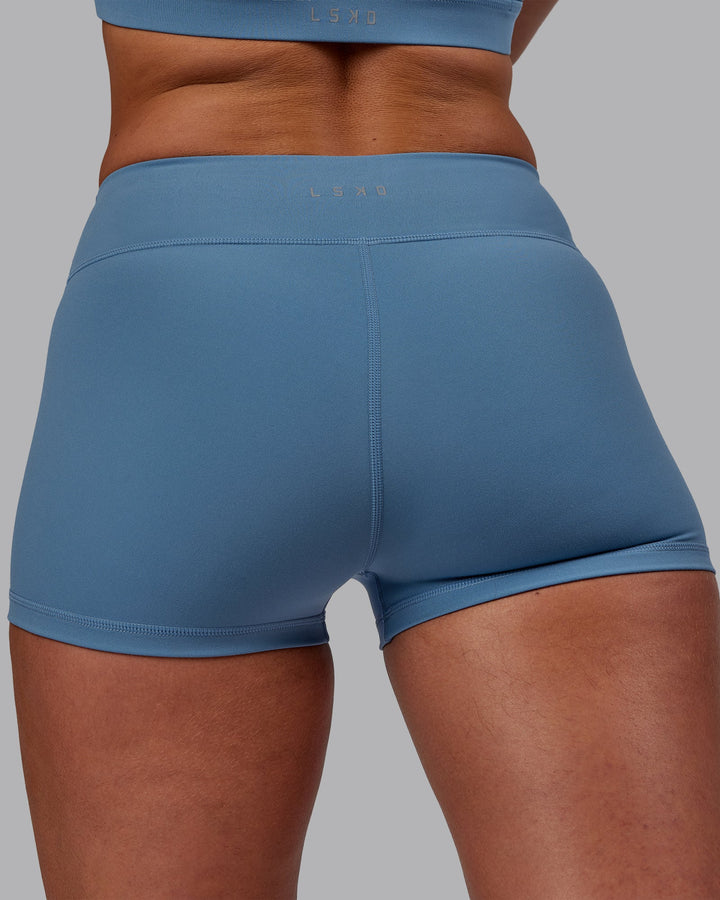 Woman wearing RXD Micro Shorts - Elemental Blue
