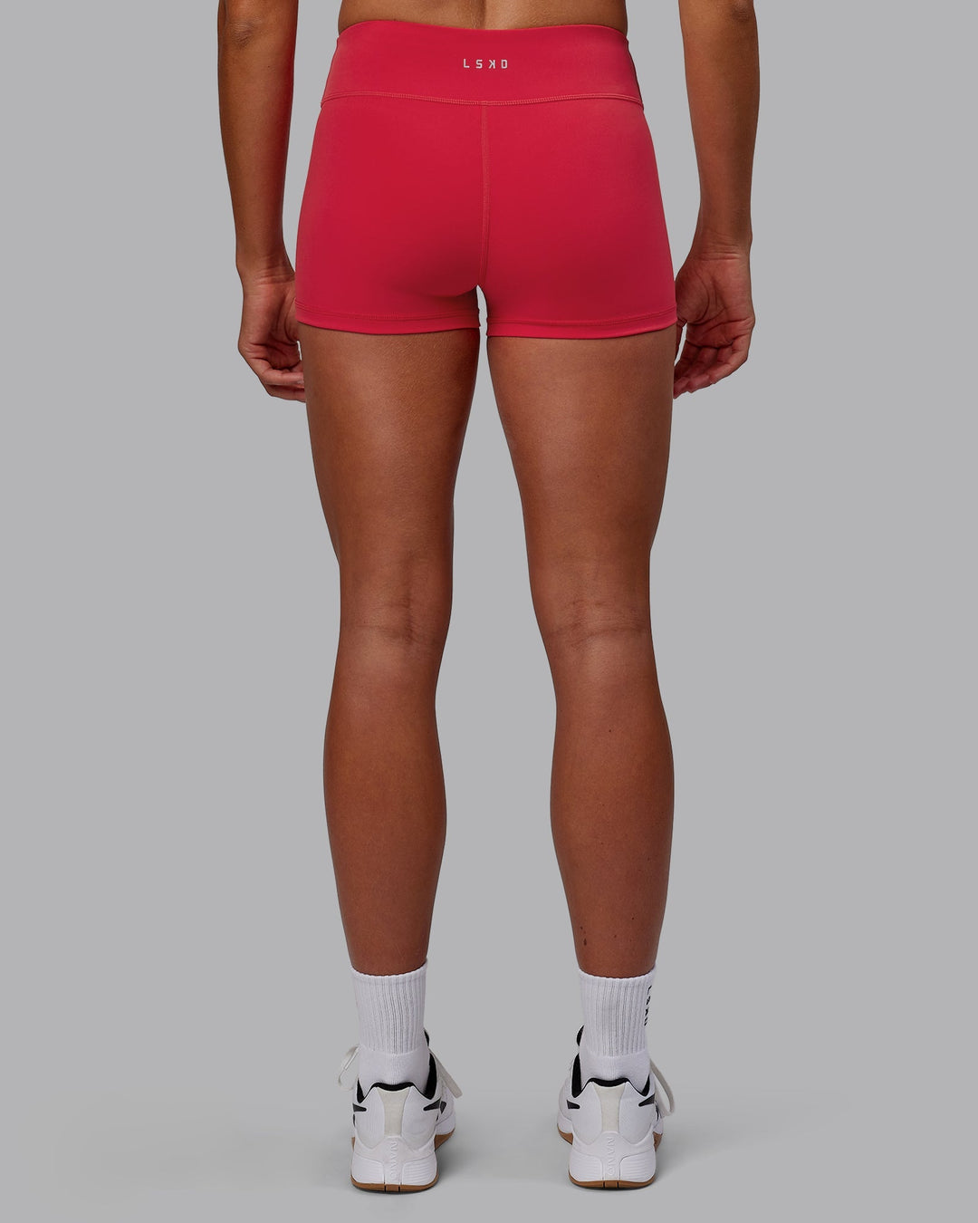 Woman wearing RXD Micro Shorts - Scarlet