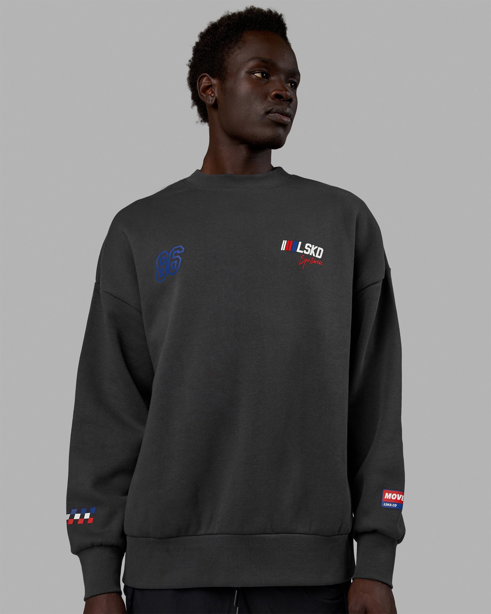 Man Unisex Redline Sweater Oversize - Phantom-White