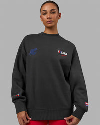 Woman Unisex Redline Sweater Oversize - Phantom-White