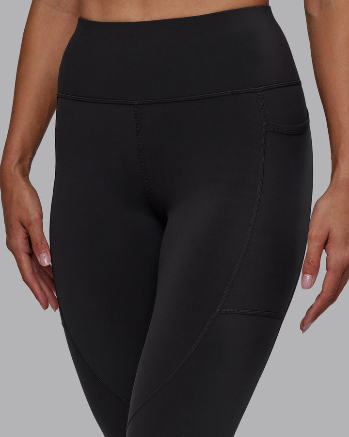 Woman wearing Rep 7/8 Length Leggings - Pirate Black-White
