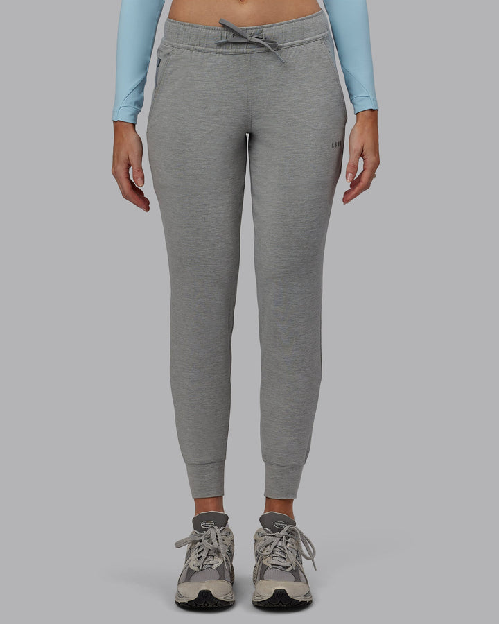 Women Wearing Restore CloudFLX Joggers - Light Grey Marl
