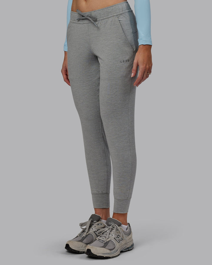 Women Wearing Restore CloudFLX Joggers - Light Grey Marl
