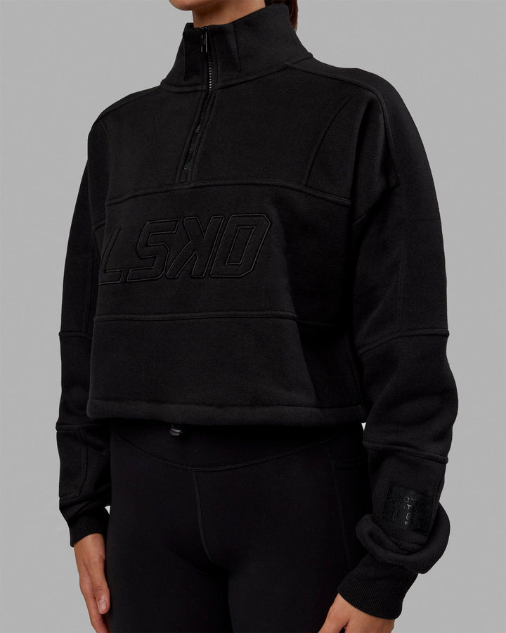 Slam 1/4 Zip Sweater - Black-Black
