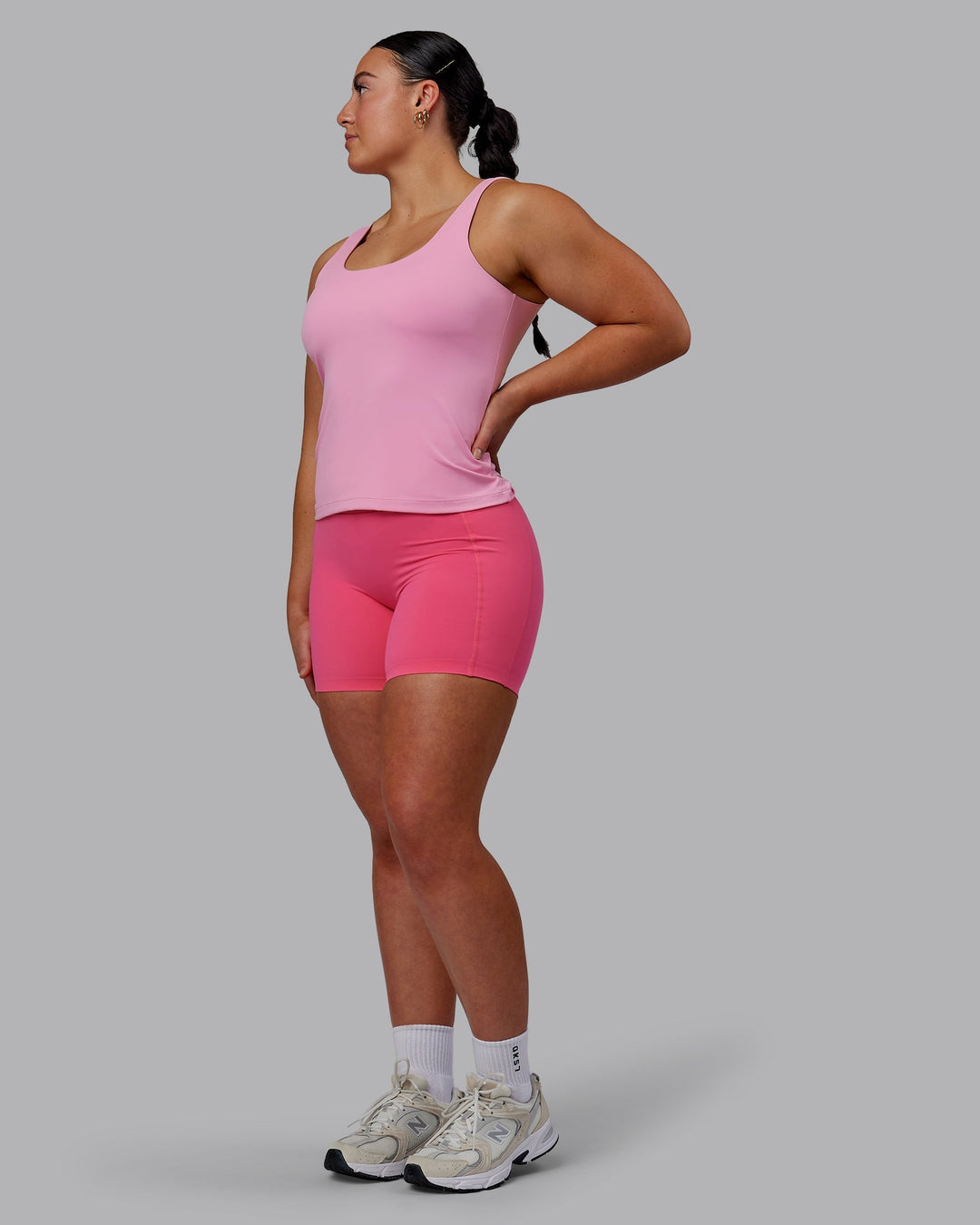 Staple Active Shelf Bra Tank - Bubblegum