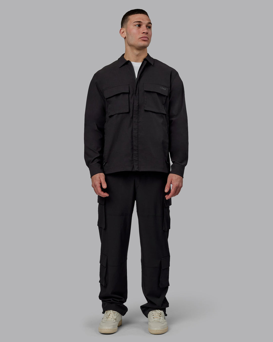 Man wearing Street-Tech Jacket - Black