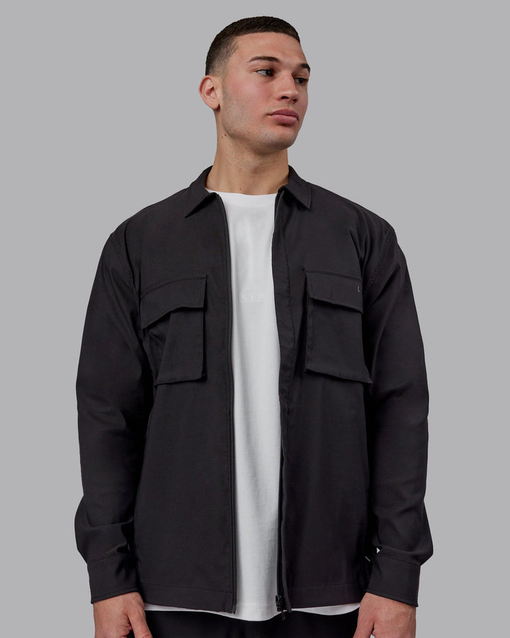 Man wearing Street-Tech Jacket - Black
