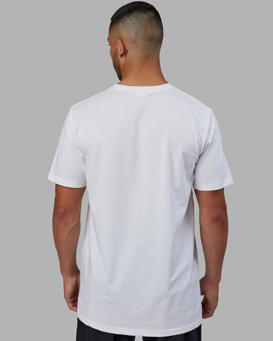 Man wearing Structure Tee - White-Black