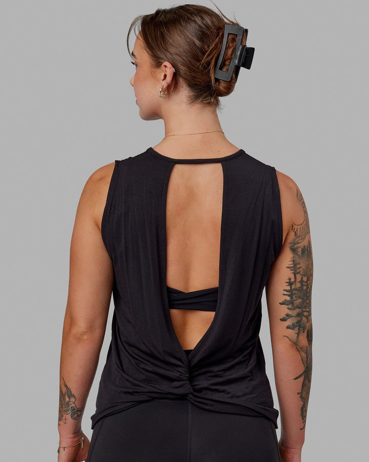 Swivel Open Back Tank - Black
