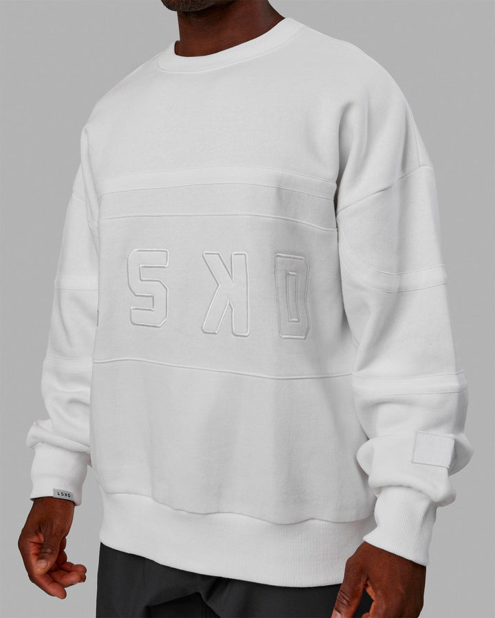 Unisex PrimeTime Sweater Oversize - White-White