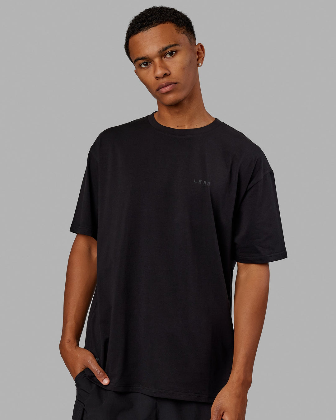 Unisex VS5 FLXCotton Tee Oversize - Black-Black