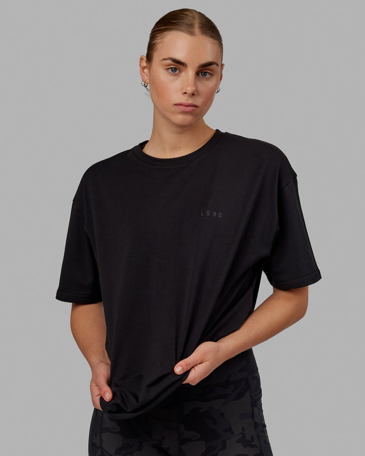 Unisex VS5 FLXCotton Tee Oversize - Black-Black
