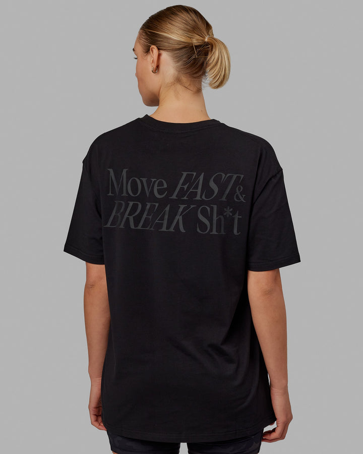 Unisex VS5 FLXCotton Tee Oversize - Black-Black
