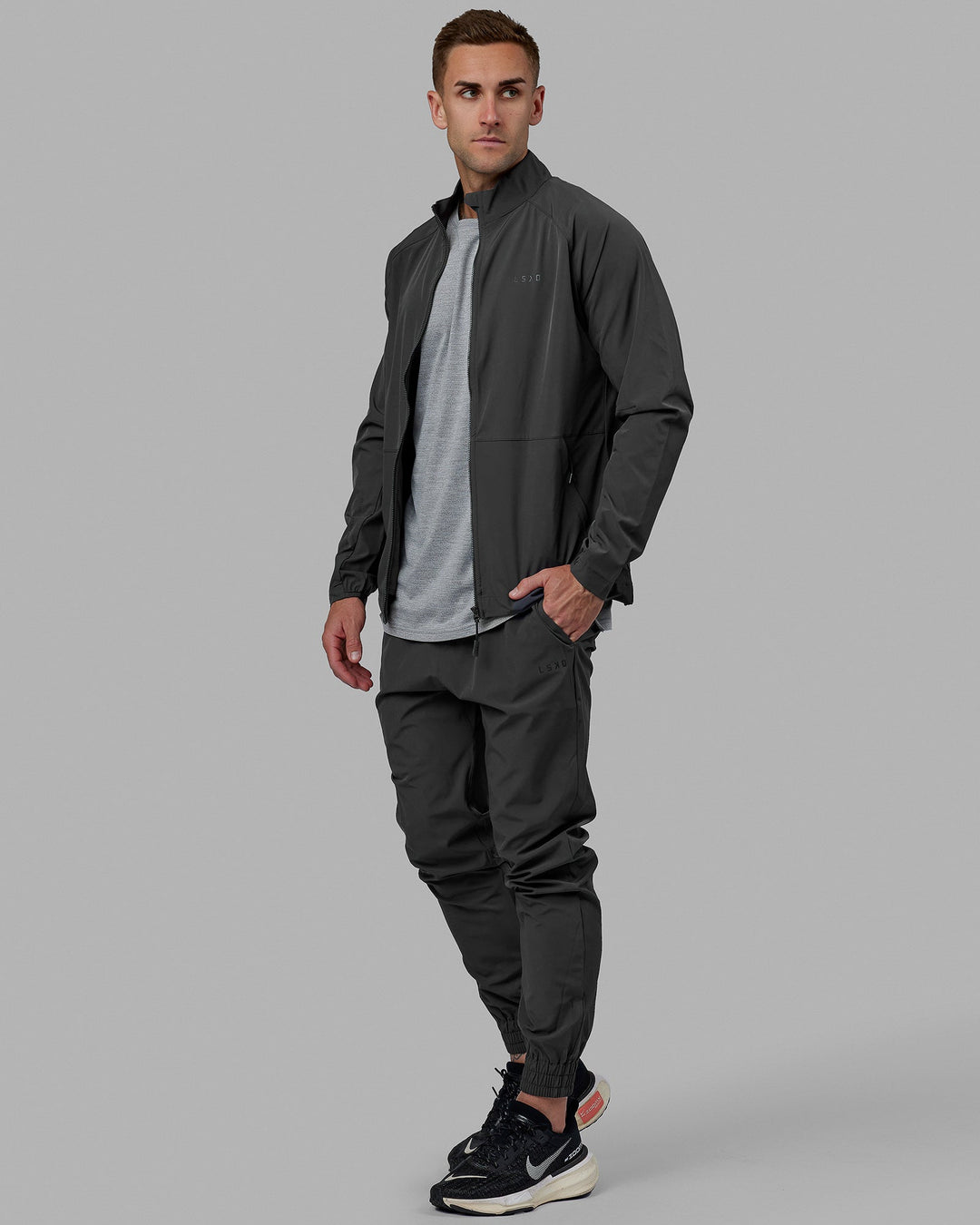 Warm Up Zip Cuff Performance Pant - Asphalt