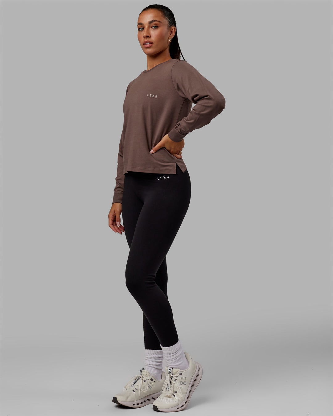 Deluxe PimaFLX LS Tee - Peppercorn