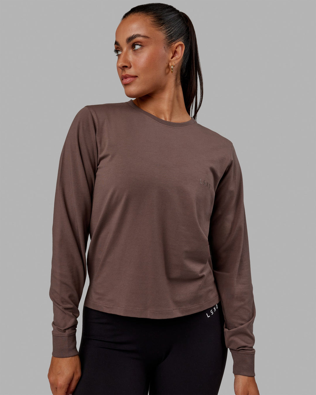 Deluxe PimaFLX LS Tee - Peppercorn