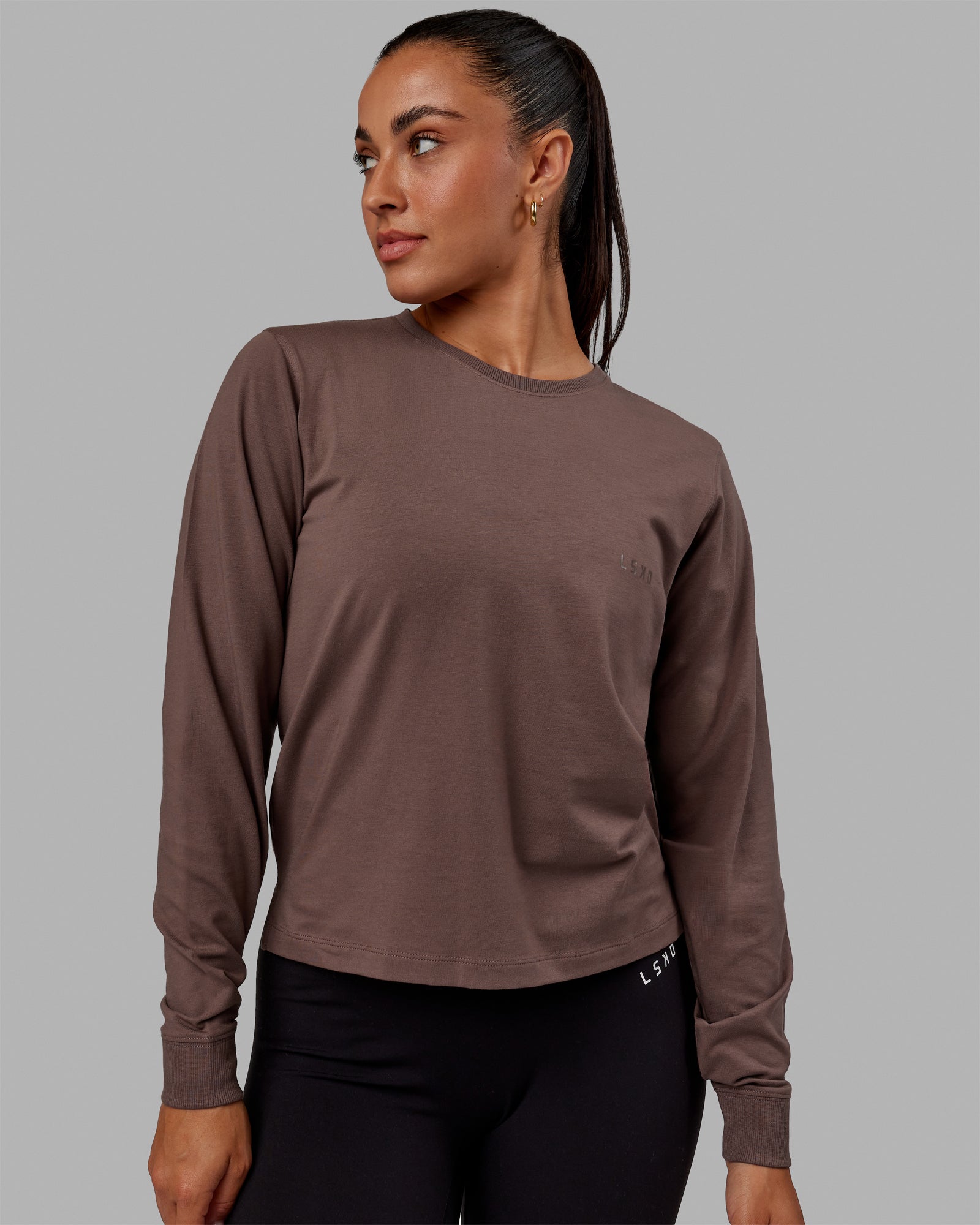 Deluxe PimaFLX LS Tee - Peppercorn