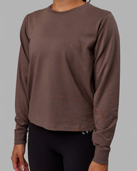 Deluxe PimaFLX LS Tee - Peppercorn
