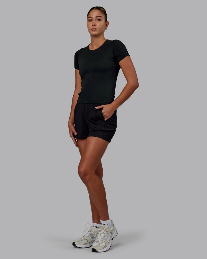 Women Wearing Restore CloudFLX Short - Black
