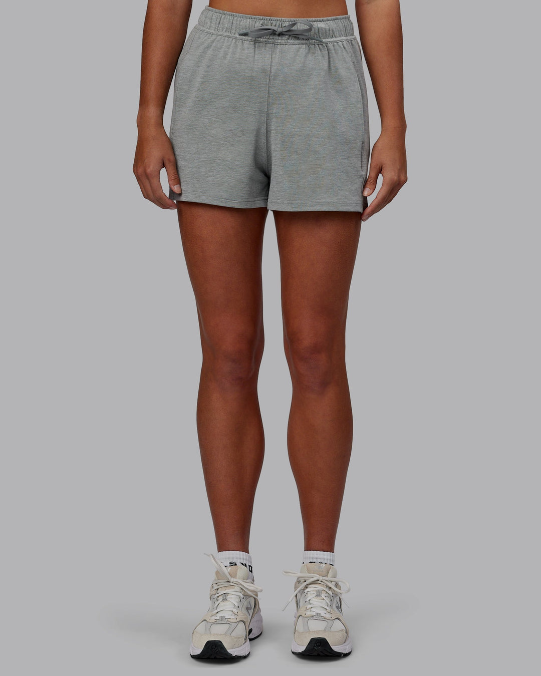 Women Wearing Restore CloudFLX Short - Light Grey Marl