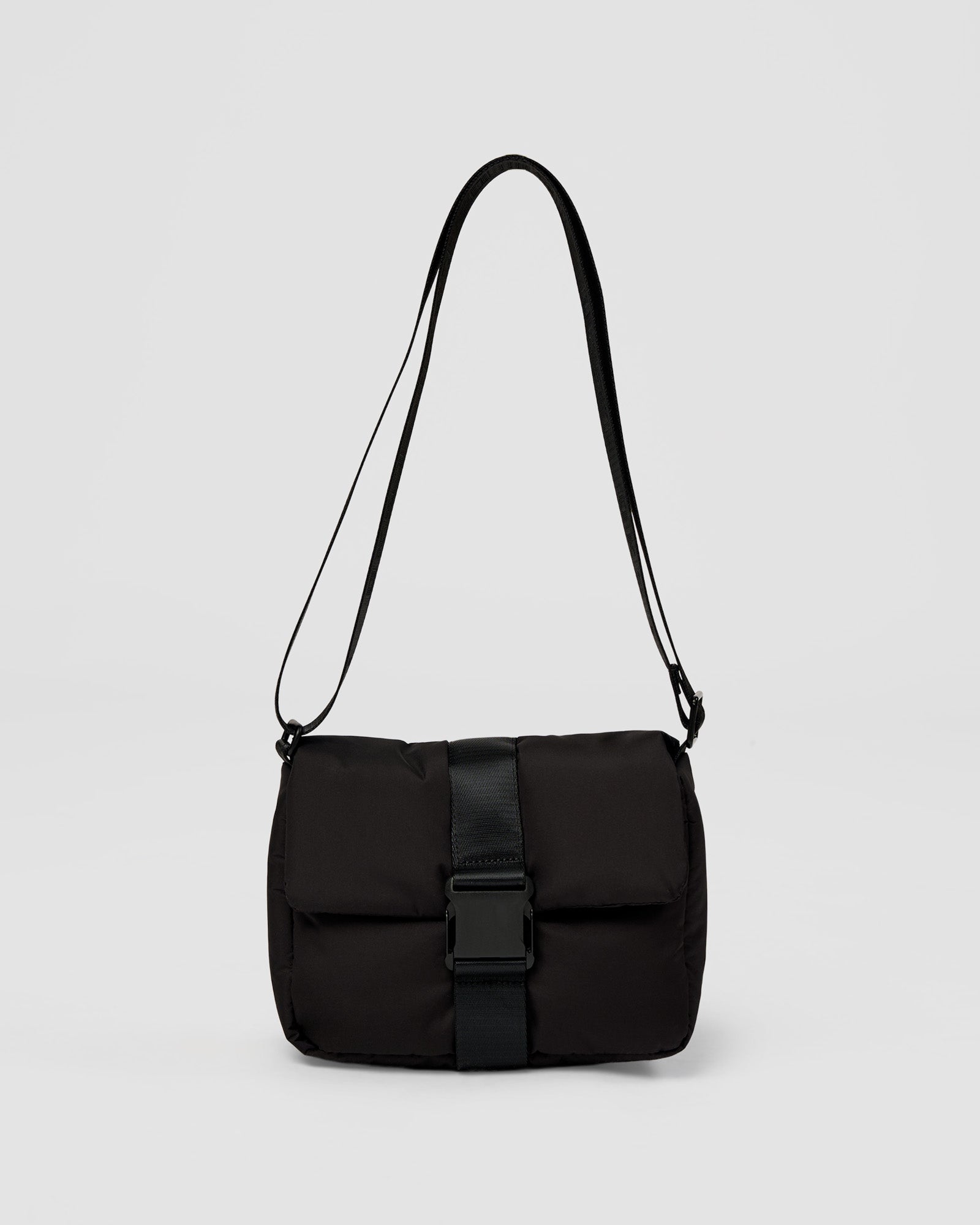 Puffer Crossbody Bag - Black