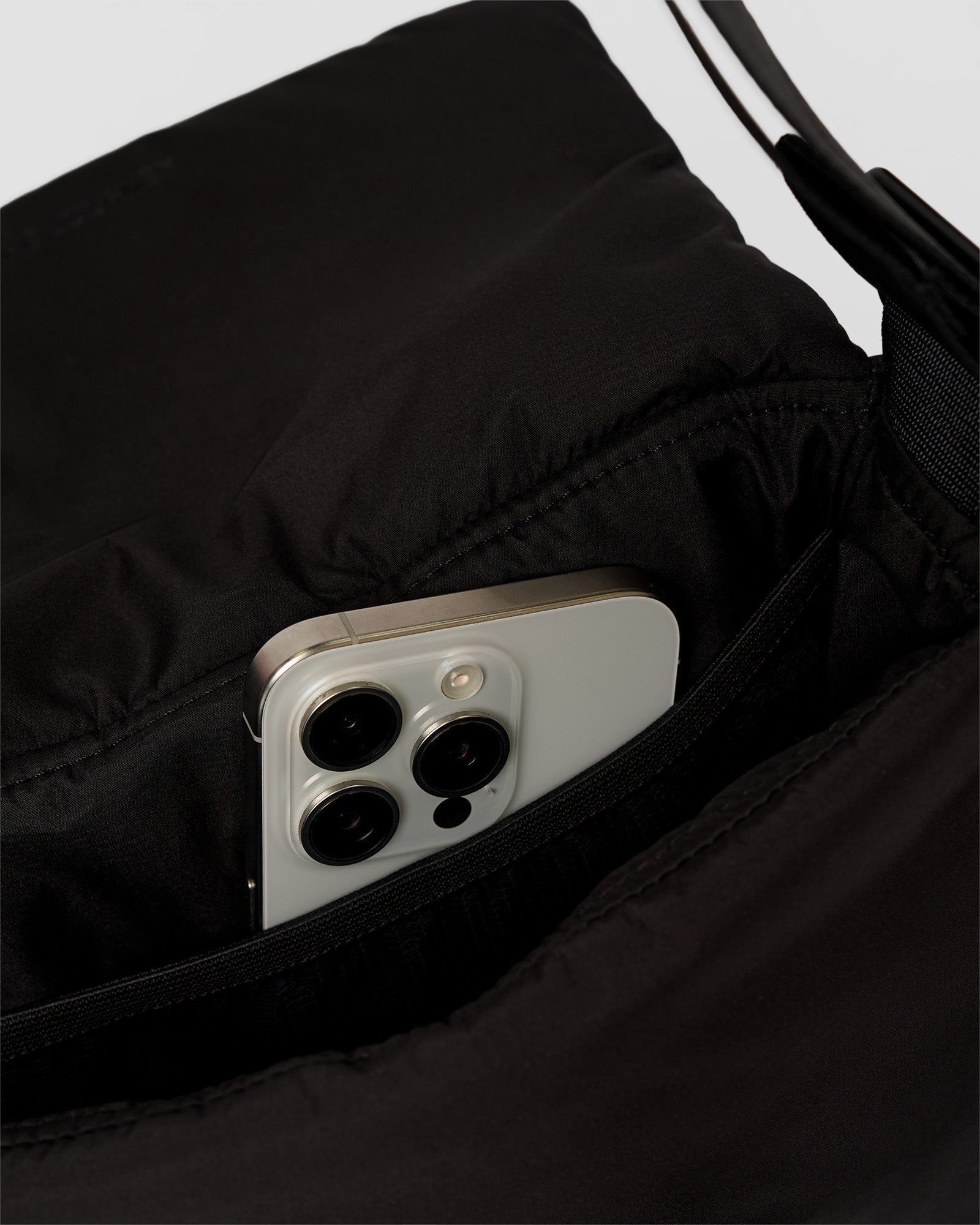 Puffer Crossbody Bag - Black