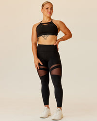 Woman wearing Be Bold Ultra High-Rise Full Length Legging - Black | Model:Tenaya | Size:S