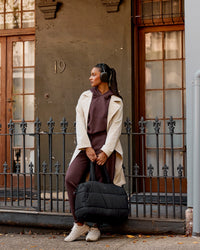 Woman wearing On the Move Trench Coat - Shale Beige | Model:Rosie | Size:S