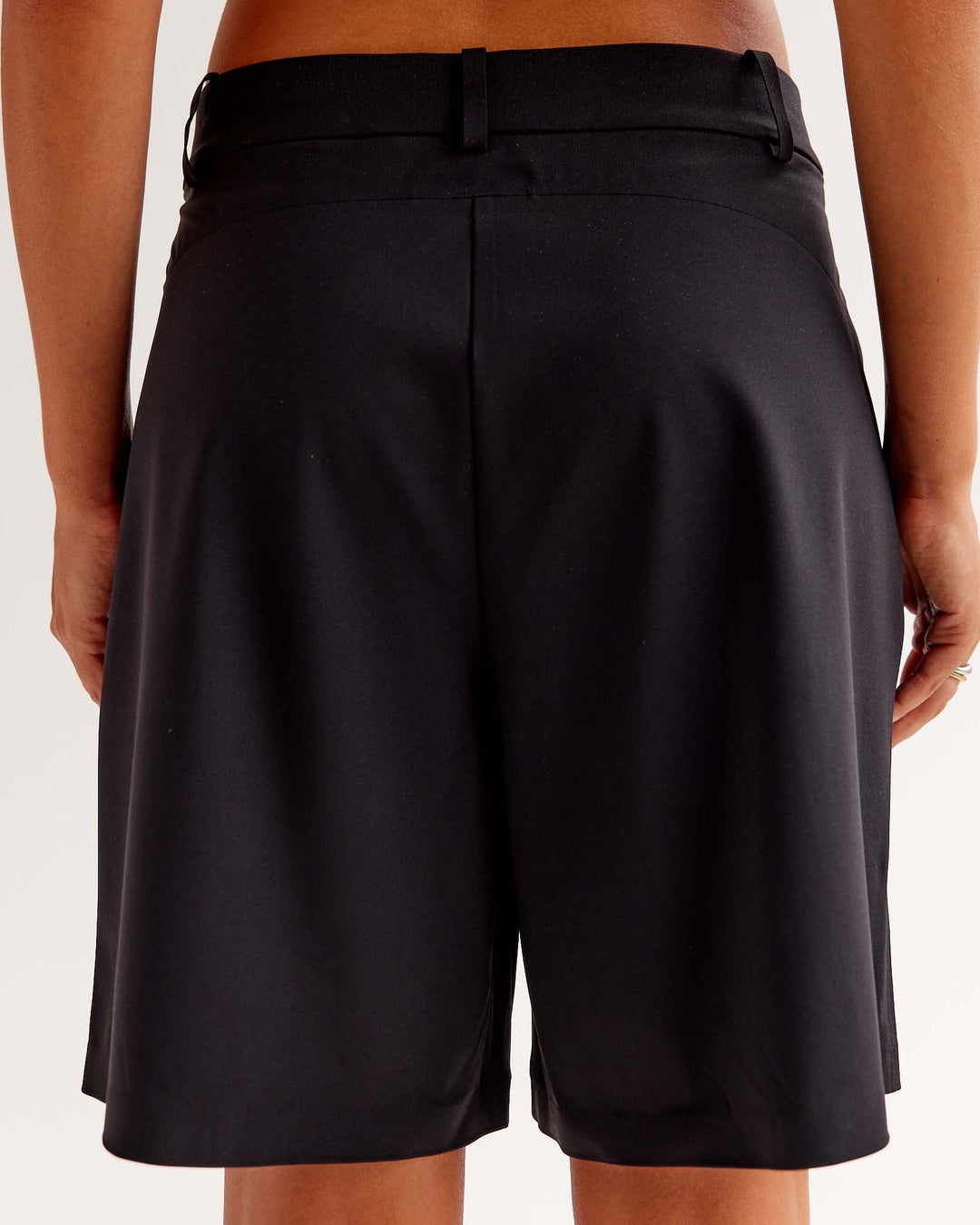 Woman wearing StretchShift Wide Leg Short - Black | Model:Ruby | Size:S - view 5